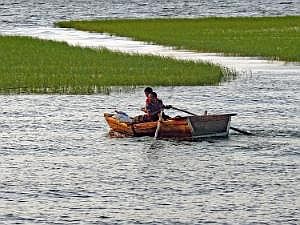 Awassa-See: Fischer am Ufer P1090145ausschn