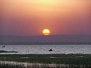 Awassa-See: Sonnenuntergang P1090153