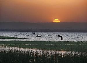 Awassa-See: Sonnenuntergang P1090157