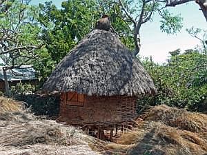 Konso: Dorf Gamule - Vorratshaus P1080225