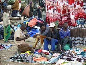 Stadt Konso: Markt P1080843