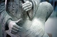 Xian: Mausoleum Qin Shihuangdis  - Soldat der Terrakotta-Armee, Detail