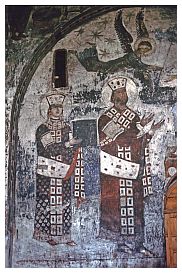 Höhlenstadt Wardsia: Fresken Königin Tamar und Giorgi