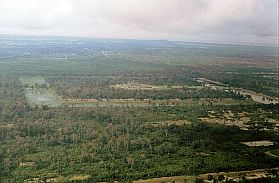 Angkor Wat - Aufnahme aus dem Flugzeug