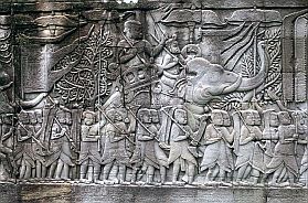 Angkor Thom - Bayon-Tempel - Reliefs
