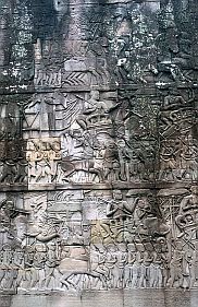 Angkor Thom - Bayon-Tempel - Reliefs