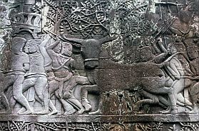 Angkor Thom: Bayon-Tempel - Reliefs