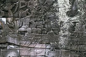 Angkor Thom: Bayon-Tempel - Reliefs