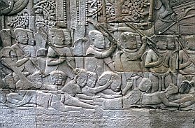 Angkor Thom: Bayon-Tempel - Reliefs