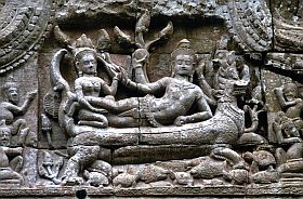 Angkor: Tempel Preah Khan - liegender Vishnu