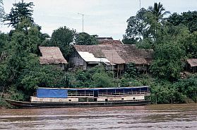 Dorf am Mekong