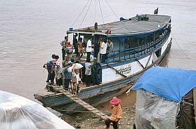 Unser Boot von Kracheh nach Kompong Cham