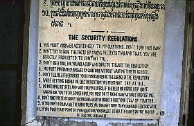 Phnom Penh: Tuol Sleng - Verhaltensregeln fr das Gefngnis