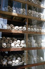 Choeung Ek - Schädel der 'Killing Fields'