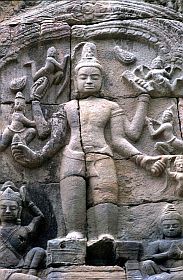 Tonle Bati: Ta Prohm Tempel - Reliefs