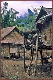 Nam Ou aufwrts: Akha-Dorf