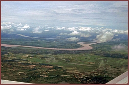 Beim Landeanflug: der Mekong 
