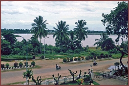 Blick von Lane Xang Hotel auf den Mekong