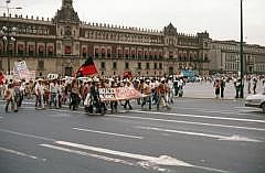 Demonstration vor dem Palacio Nacional