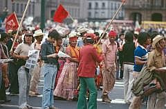 Demonstration vor dem Palacio Nacional