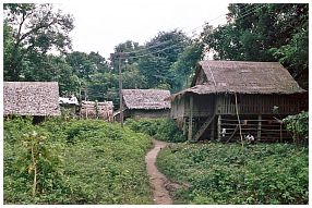 Dorf am Irrawaddy