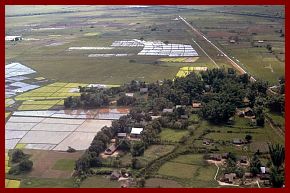 Luftaufnahme zwischen Mandalay und Heho