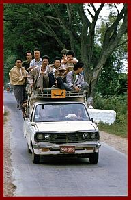 Pickup-Transport beim Kloster Shwe Yan Pyay