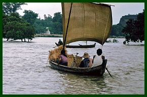 Boot auf dem Irrawaddy