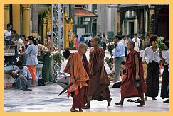 Yangon: Shwedagon Pagode - Mnche