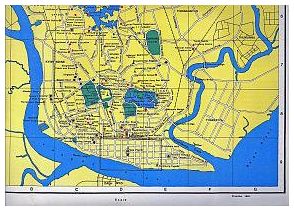 Ausschnitt aus Stadtplan Yangon