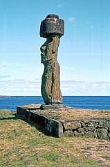 Ahu Ko Te Riku 1980: Heute trgt dieser Moai Augen