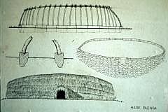Zeichnung eines Hare Paenga (Museum)