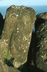 Zeremoniendorf Orongo: Petroglyphen - Vogelmensch