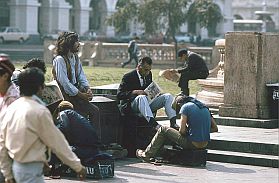 Lima: Schuhputzer auf dem Plaza de Armas