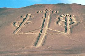 'El Candelabro', ein Scharrbild auf der Halbinsel Paracas