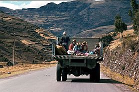 Transport auf dem Weg nach Pisac