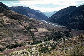 Blick in das Urubamba-Tal und Pisac