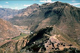 Ruinen von Pisac ber dem Urubambatal