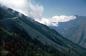 Strae in die Yungas nach Coroico