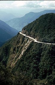 Die halsbrecherische Straße nach Coroico