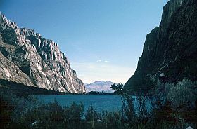 Laguna Llanganuco, ein Gletschersee im Huascaran-Nationalpark