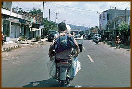 Ziegentransport auf Motorrad