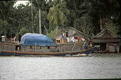 Transportboot auf dem Negara-Fluss