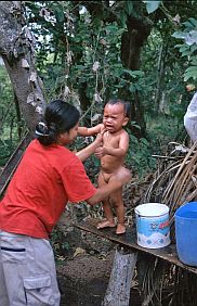 Frau mit Baby