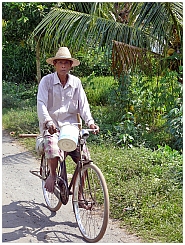 Mann auf Fahrrad