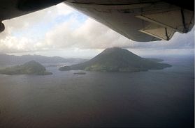 Banda-Inseln: Blick aus dem Flugzeug