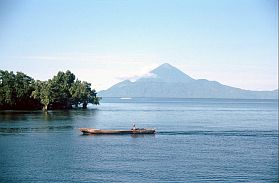 Sidangoli: Mangroveninsel, im Hintergrund Tidore