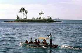 Miniinsel mit Wassertaxi