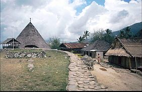 traditionelles Rundhaus des Rajas in Todo