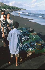 auf den Fischmarkt in Ende